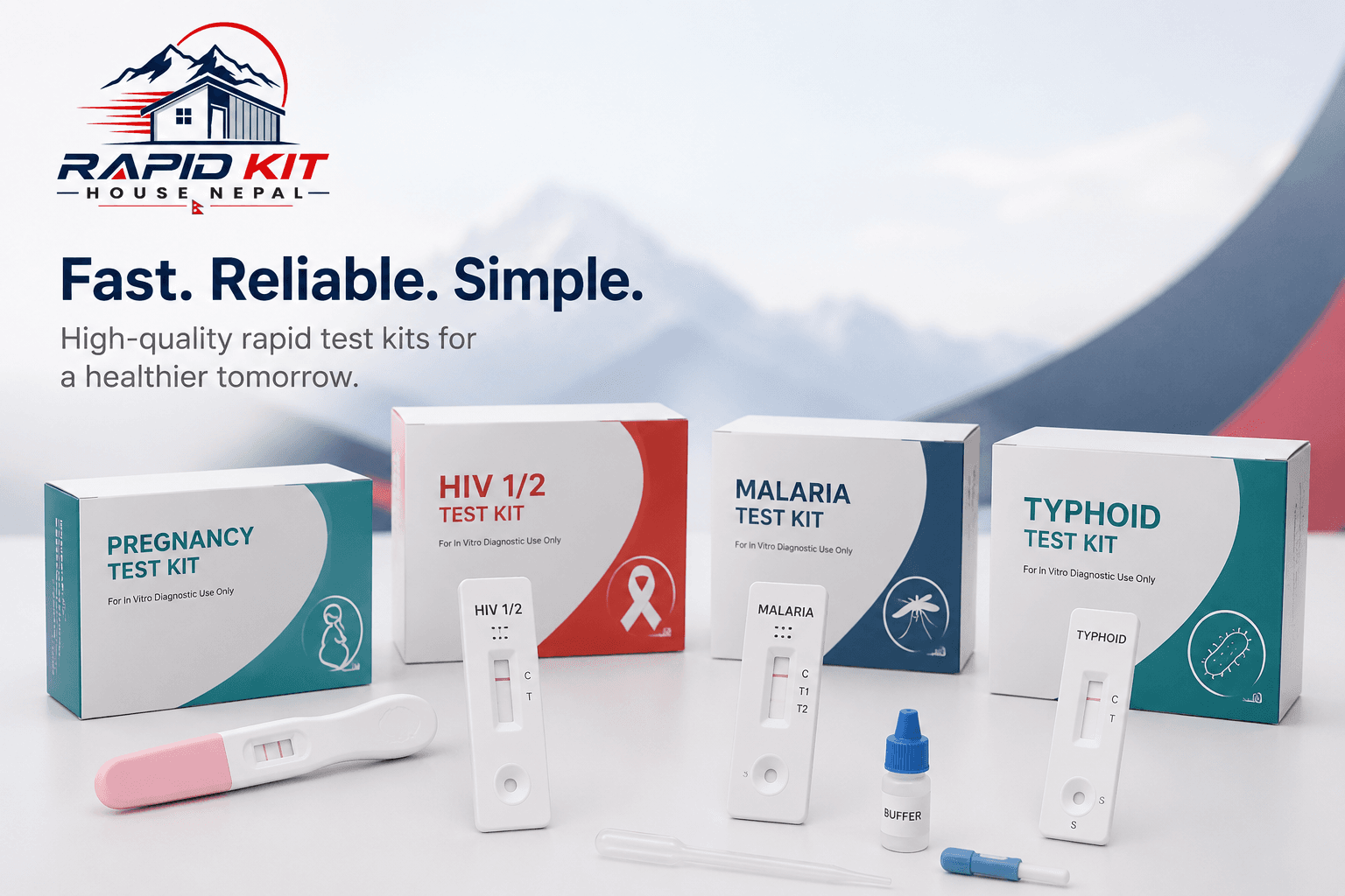 Rapid Kit House Nepal rapid test kits: pregnancy, HIV, malaria, typhoid and dengue